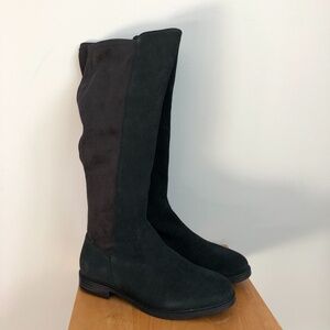 NEVER WORN Hush Puppies Black Suede Boots Women's 9 Wide *NEED INSOLES
